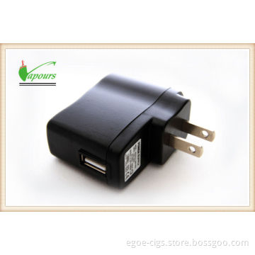 E Cig Accessories Ce Sgs Approved , Black Blue Mini Ego Wall Charger With A Usb Port